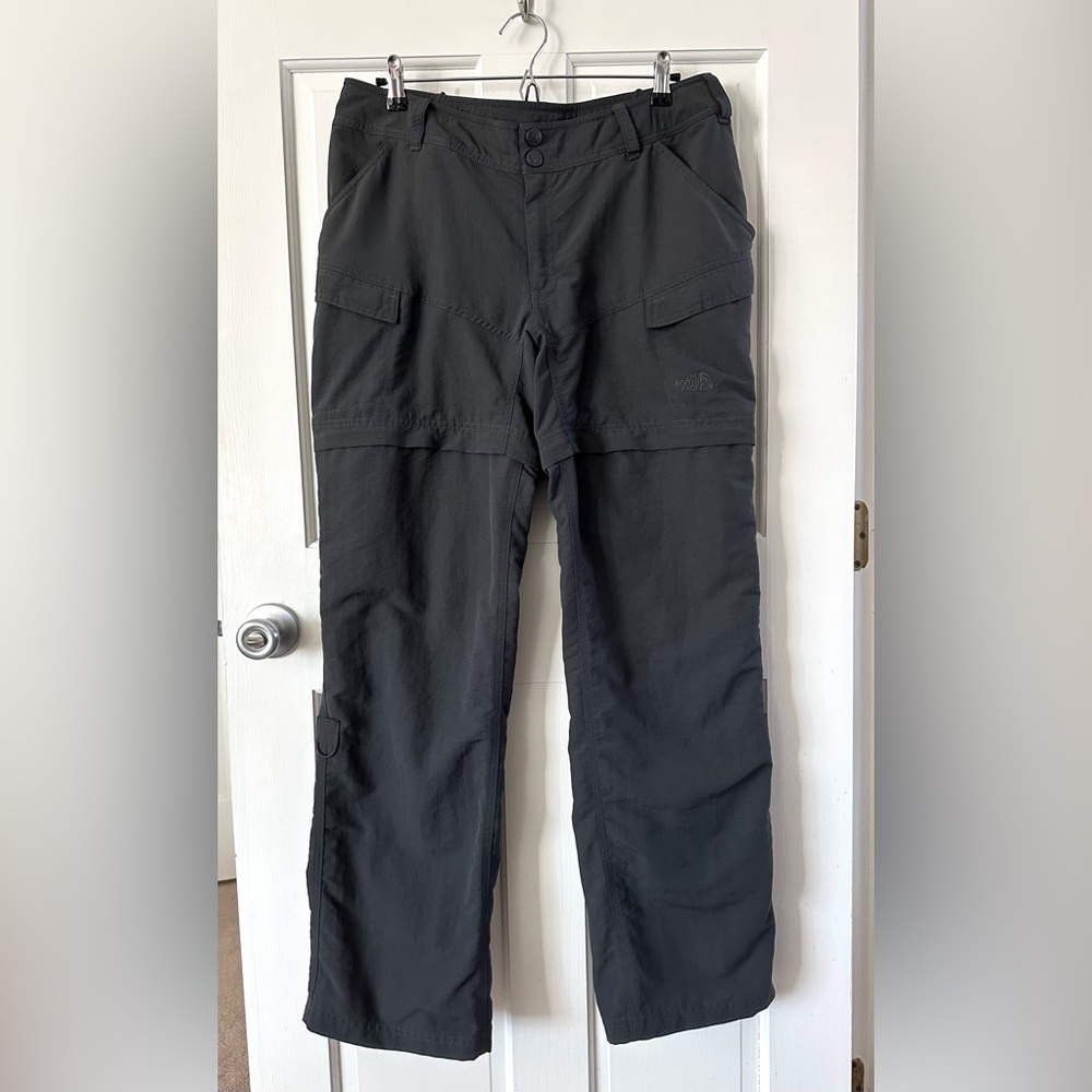 The North Face Women's Gray Convertible Roll-Up Hiking Pants Shorts Size 14 Long